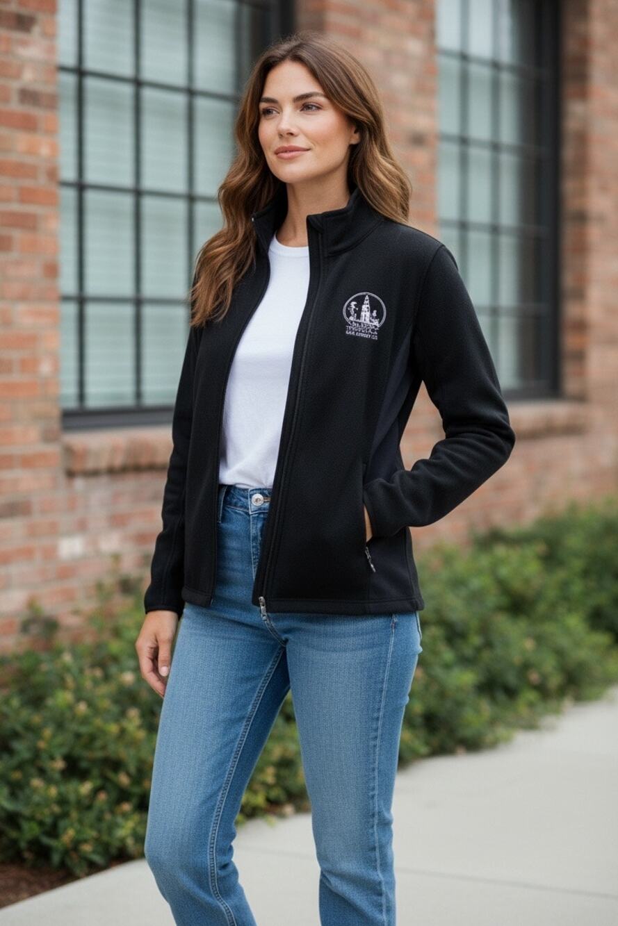 Antigua Balboa Tennis Club San Diego Full Zip Fleece Jacket Womens Size M